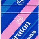 Matchbook Cover Sheraton Hotel Pink Blue