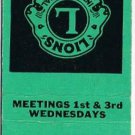 Matchbook Cover Mint Green Blue Mountain Lions Club Harrisburg Pennsylvania