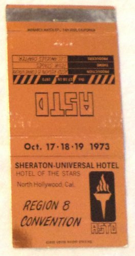 Matchbook Cover ASTD Convention Region 8 Sheraton Universal Hotel Hollywood