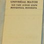 Matchbook Cover Universal Match St Louis Missouri Upper Midwest Hospitality Show