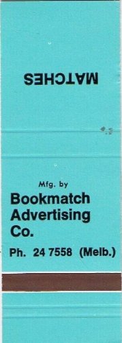 Matchbook Cover Bookmatch Advertising Co Melbourne Australia