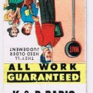 Matchbook Cover K & R Radio & Television Harrisburg Pennsylvania Heed Older