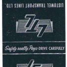 Matchbook Cover JET & Listowel Transport Lines Ontario