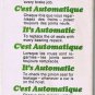 VINTAGE  C'est Automatique It's Automatic C/R Want Book