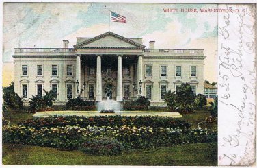 District Of Columbia DC Postcard Washington White House Flowers 1906