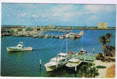 Florida Postcard Clearwater Marina & Yacht Basin Gulf Of Mexico