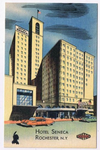 New York Postcard Rochester Hotel Seneca