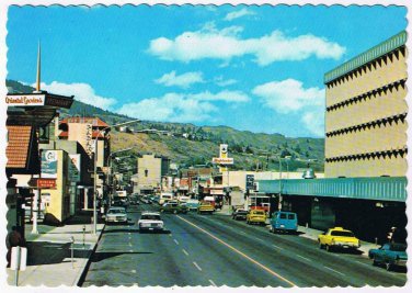 British Columbia BC Postcard Kamloops Victoria St Looking West