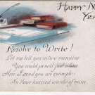 Holiday Postcard Happy New Year Resolve To Write Books
