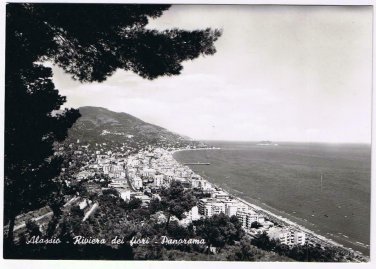 Italy Postcard RPPC Alassio Riviera dei Fiori Panorama