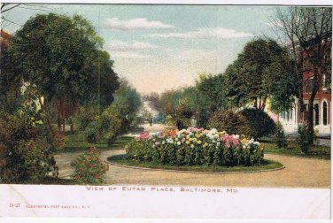 Maryland Postcard Baltimore Eutaw Place Undivided Back