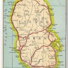 United Kingsom UK Scotland Postcard Map Island Of Arran