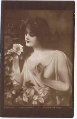 Art Postcard A V Riesen Blumen der Liebe Flowers Of Love