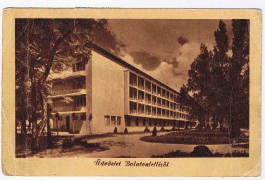 Hungary Postcard &Atilde;�dv&Atilde;&para;zlet Balatonlellerol Welcome to Balatonleller 1916