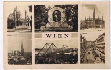 Germany Postcard Vienna Wien Churches Rathaus Graben