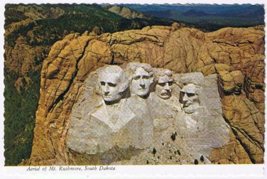 South Dakota Postcard Mount Rushmore Aerial View