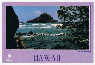 Hawaii Postcard Aloha Alau Island