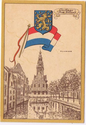 Netherlands Holland Postcard Alkmaar City Scene