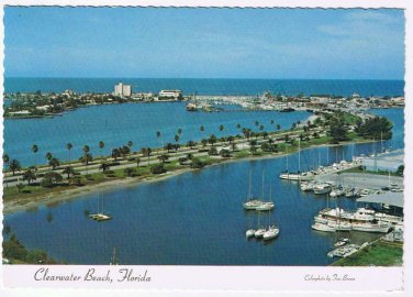 Florida Postcard Clearwater Beach Boats Marina