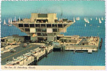 Florida Postcard St Petersburg The Pier Aerial View