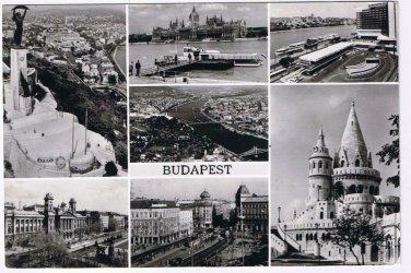 Hungary Postcard Budapest RPPC Multi View