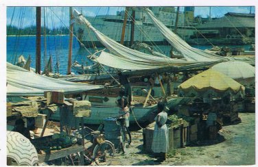 Caribbean Bahamas Postcard Nassau Out Islands Produce Exchange Wharf