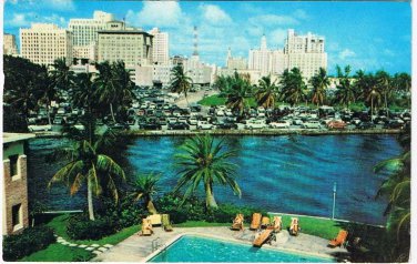 Florida Postcard Miami Downtown Across Miami River From Bricknell Point