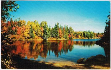 Ontario Postcard Autumn Lake And Beach