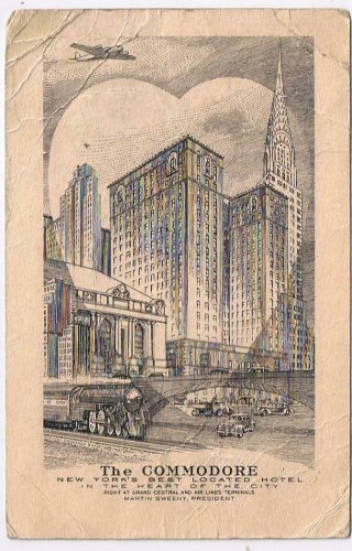 New York Postcard NYC The Commodore Guttman Steelograph