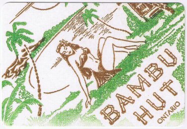 Art Postcard Aloha Bambu Hut Cocktail Napkin 1940s