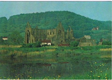 United Kingdom UK Postcard Gwent Tintern Abbey From Across River Wye