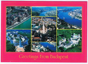 Hungary Postcard Budapest Scenes Multi View 7