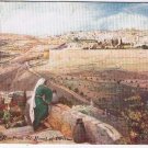 Israel Postcard Jerusalem From Mount Of Olives Tuck Oilette