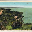 Ontario Postcard Sault Ste Marie Drive Overlooking Lake Superior PECO