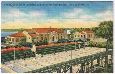Florida Postcard Daytona Beach Casino Chamber Commerce Recreation Headquarters
