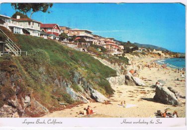 California Postcard Laguna Beach Homes Overlooking The Sea