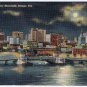 Florida Postcard Tampa Skyline By Moonlight