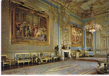 United Kingdom UK Postcard Windsor Castle The Grand Reception Room