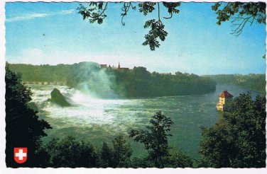 Switzerland Postcard Rhinefall La Chute du Rhin
