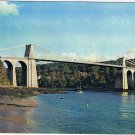 United Kingdom UK Postcard Wales Menai Straits Suspension Bridge