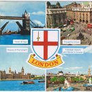 Postcard London Tower Bridge Parliament Piccadilly Circue Trafalgar Square