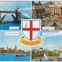 Postcard London Tower Bridge Parliament Piccadilly Circue Trafalgar Square