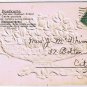 Flower Postcard Embossed African Violets In Footed Bowl