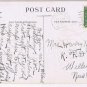 Holiday Postcard Embossed Christmas Greetings Poinsettis Bell Snow Scene