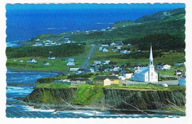 Quebec Laminated Postcard RPPC Village Grande Vallee North Gaspesia