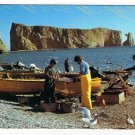 Quebec Laminated Postcard RPPC Perce Fishermen Returning With Fish