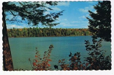 Ontario Postcard Smooth Rock Falls Kents Esso Service Lake Through Trees