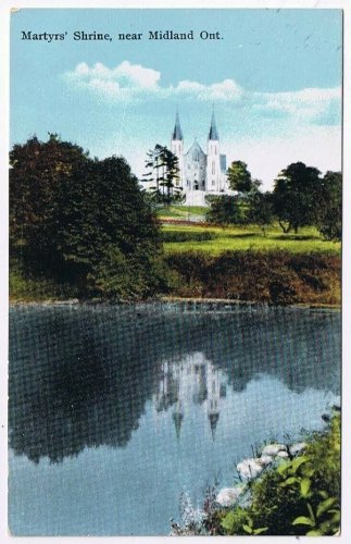 Ontario Postcard Midland Martyr's Shrine Fort Ste Marie