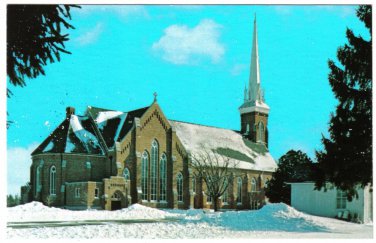 Michigan Postcard Frankenmuth St Lorenz Lutheran Church Winter