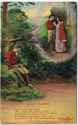 United Kingdom UK Postcard Romantic Poetry Eileen Alannah